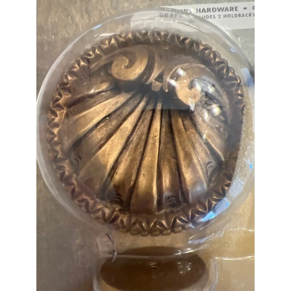Maison d'Elegance Curtain Holdbacks Set of 2 Shell Bronze Drapery Hardware